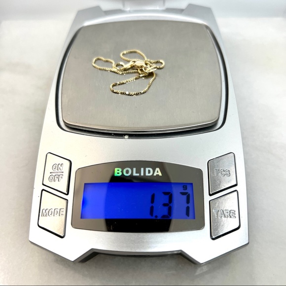 10K Yellow Gold 9” Box Link Chain Bracelet w/Lobster Clasp .9mm 1.37g - New - Picture 4 of 5